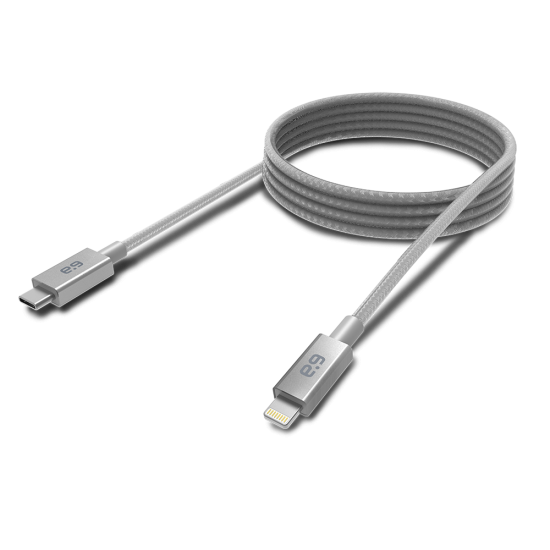 Braided Lightning to USB-C Charge Sync Cable - Space Gray (4 ft)