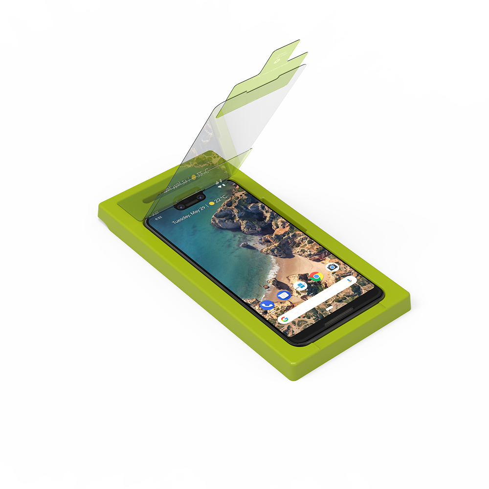 Google Pixel 3 XL High-Definition Glass Screen Protector with Alignment Tray