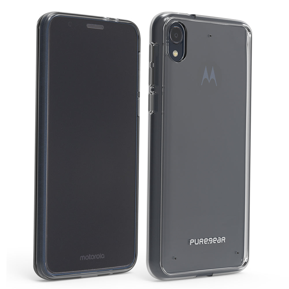 PureGear Motorola Moto e6 Slim Shell Case Clear and Clear PureGearIS