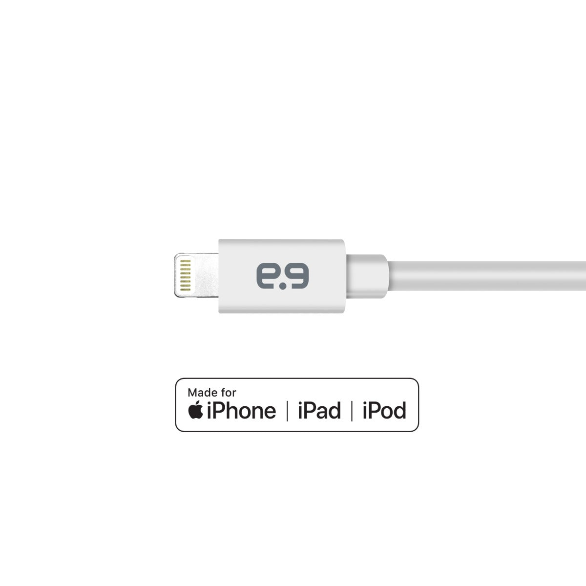 4ft Lightning to USB-A Round Cable - White