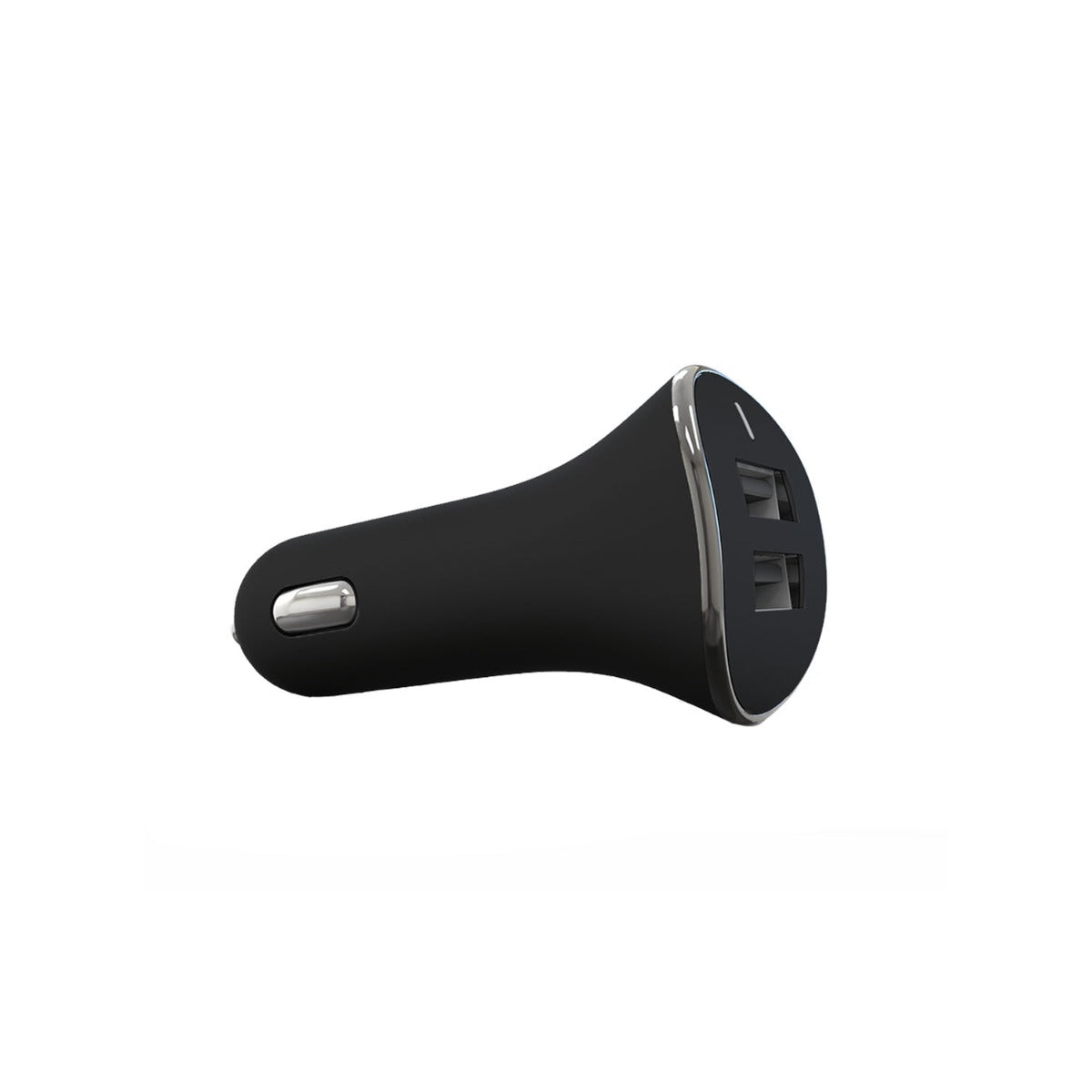 24W Universal Dual USB Car Charger - Black