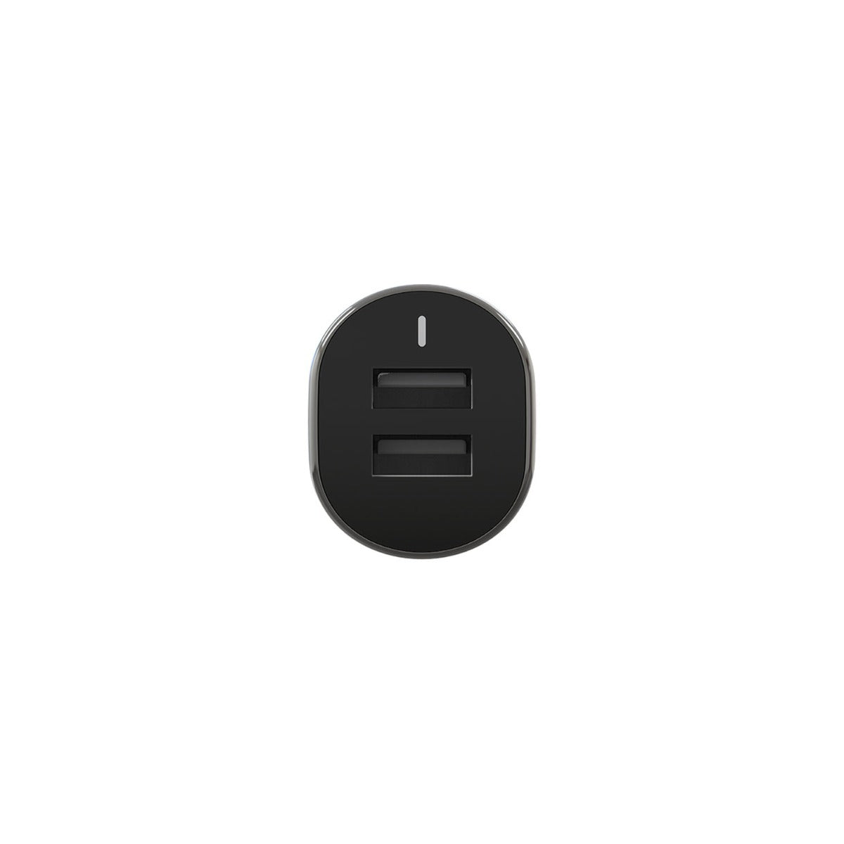 24W Universal Dual USB Car Charger - Black