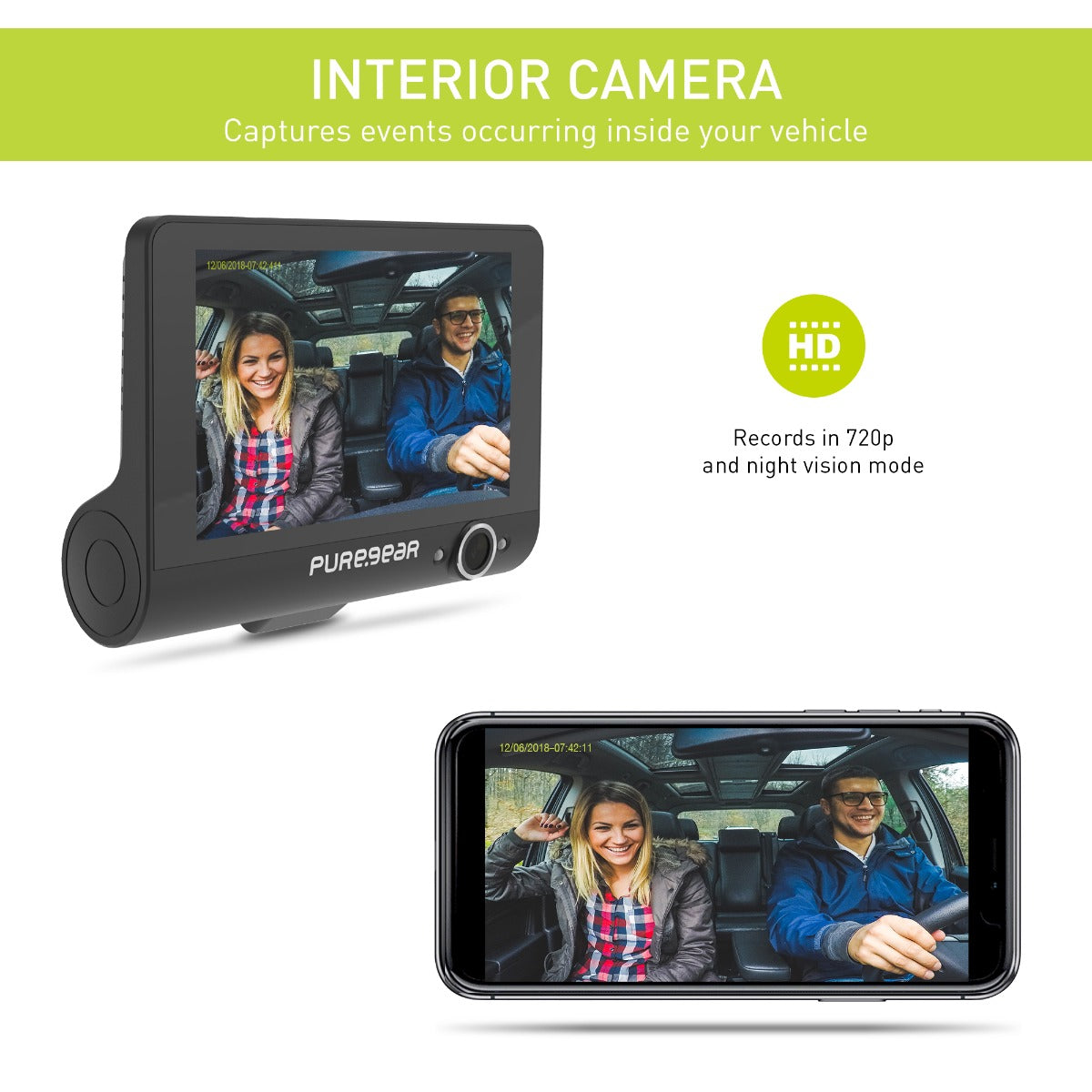 PureCam Connected Car Security System (16GB SD Card + FREE 3 Month 4G LTE Plan)