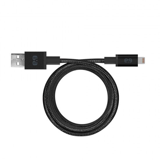 10ft Braided USB-A to Lightning Cable - Black