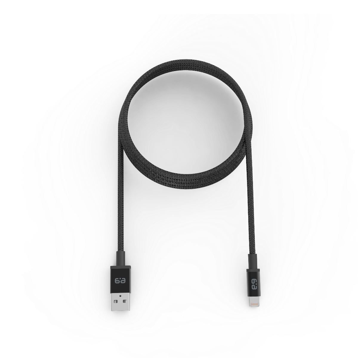 10ft Braided USB-A to Lightning Cable - Black