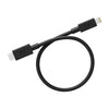 Rounded Lightning to USB-C Charge Sync Cable - Black (9 in)