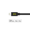 Rounded Lightning to USB-C Charge Sync Cable - Black (4 ft)