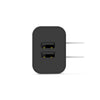 24W Universal Dual USB-A Wall Charger 5V-4.8A - Black