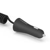 12W Corded Lightning Car Charger - Black (5 ft)