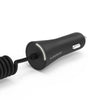 12W Corded Lightning Car Charger - Black (5 ft)