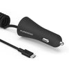 24W USB-A + Corded Micro-USB Car Charger (7 ft)