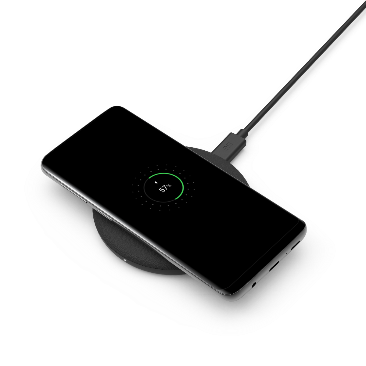 7.5W/10W Fast Wireless Charging Pad (Includes Wall Adapter) - Black